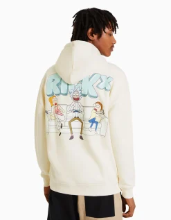 HOMME BERSHKA Vêtements*Sweat imprimé Rick et Morty
