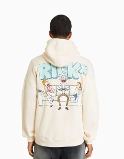 HOMME BERSHKA Vêtements*Sweat imprimé Rick et Morty