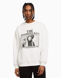 HOMME BERSHKA Sweats*Sweat imprimé The Notorious B.I.G.