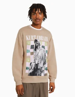 HOMME BERSHKA Vêtements*Sweat Kurt Cobain