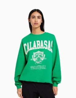 FEMME BERSHKA Sweats*Sweat manches longues imprimé
