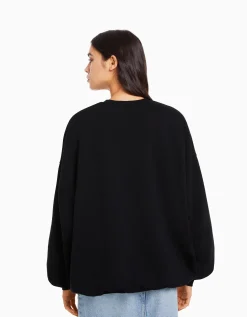 FEMME BERSHKA Sweats*Sweat manches longues imprimé