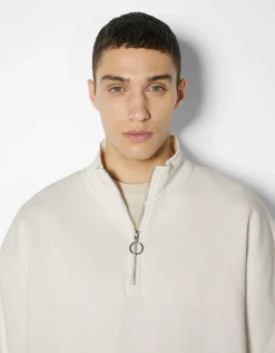 HOMME BERSHKA Sweats*Sweat oversize col montant