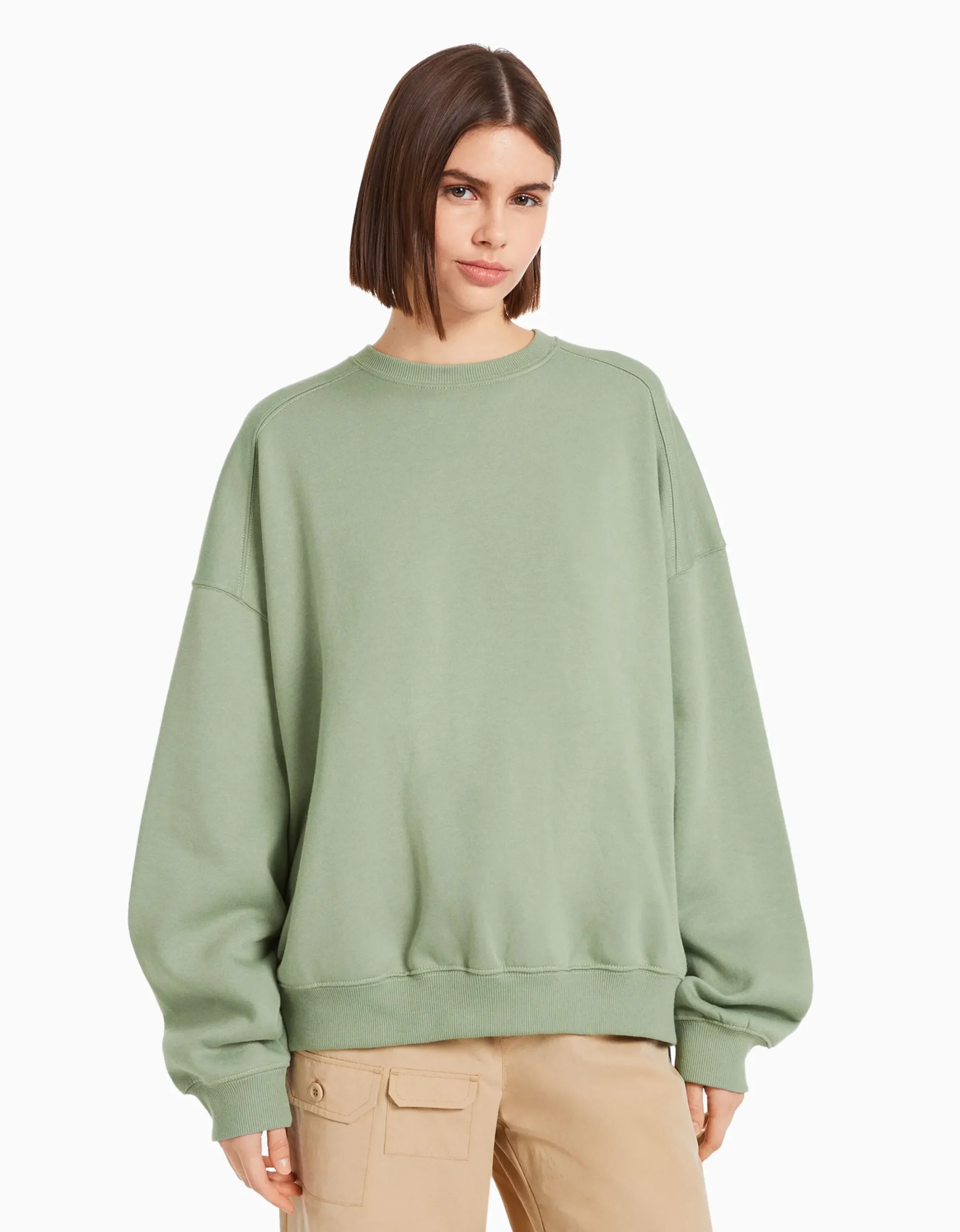 FEMME BERSHKA Survêtement*Sweat oversize col rond