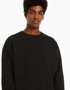 HOMME BERSHKA Sweats*Sweat oversize col rond
