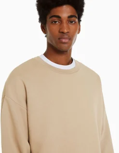 HOMME BERSHKA Vêtements*Sweat oversize col rond