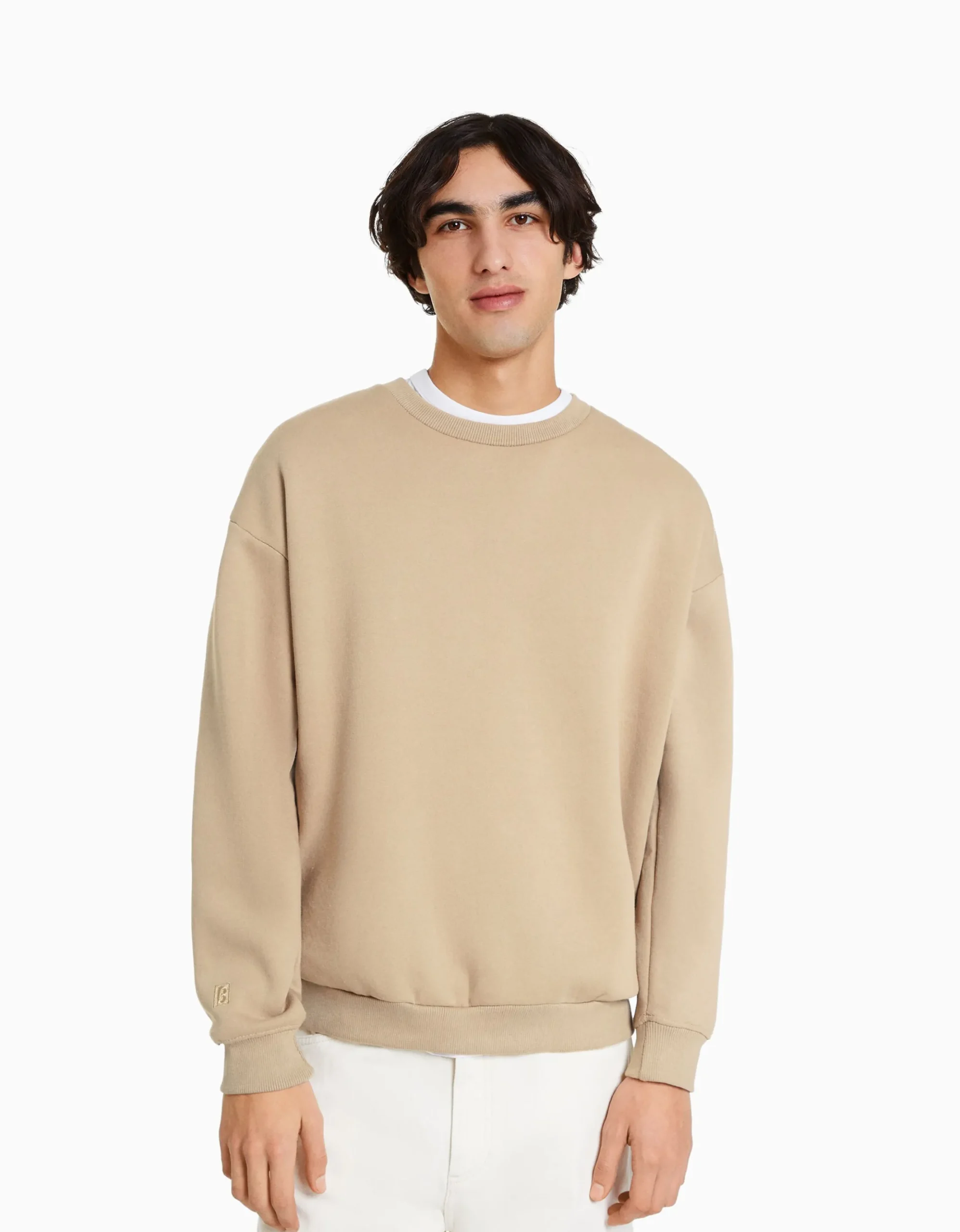 HOMME BERSHKA Vêtements*Sweat oversize col rond