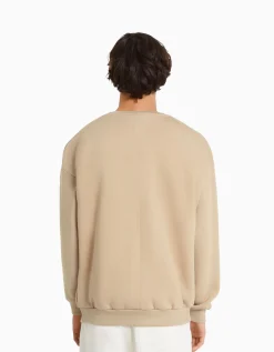 HOMME BERSHKA Vêtements*Sweat oversize col rond