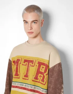 HOMME BERSHKA Sweats*Sweat oversize racing