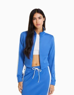 FEMME BERSHKA Sweats*Sweat sport zippé bande latérale
