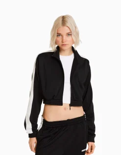 FEMME BERSHKA Sweats*Sweat zippé bande latérale
