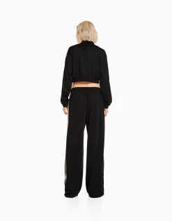 FEMME BERSHKA Sweats*Sweat zippé bande latérale