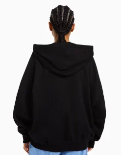 FEMME BERSHKA Basiques*Sweat zippé capuche oversize