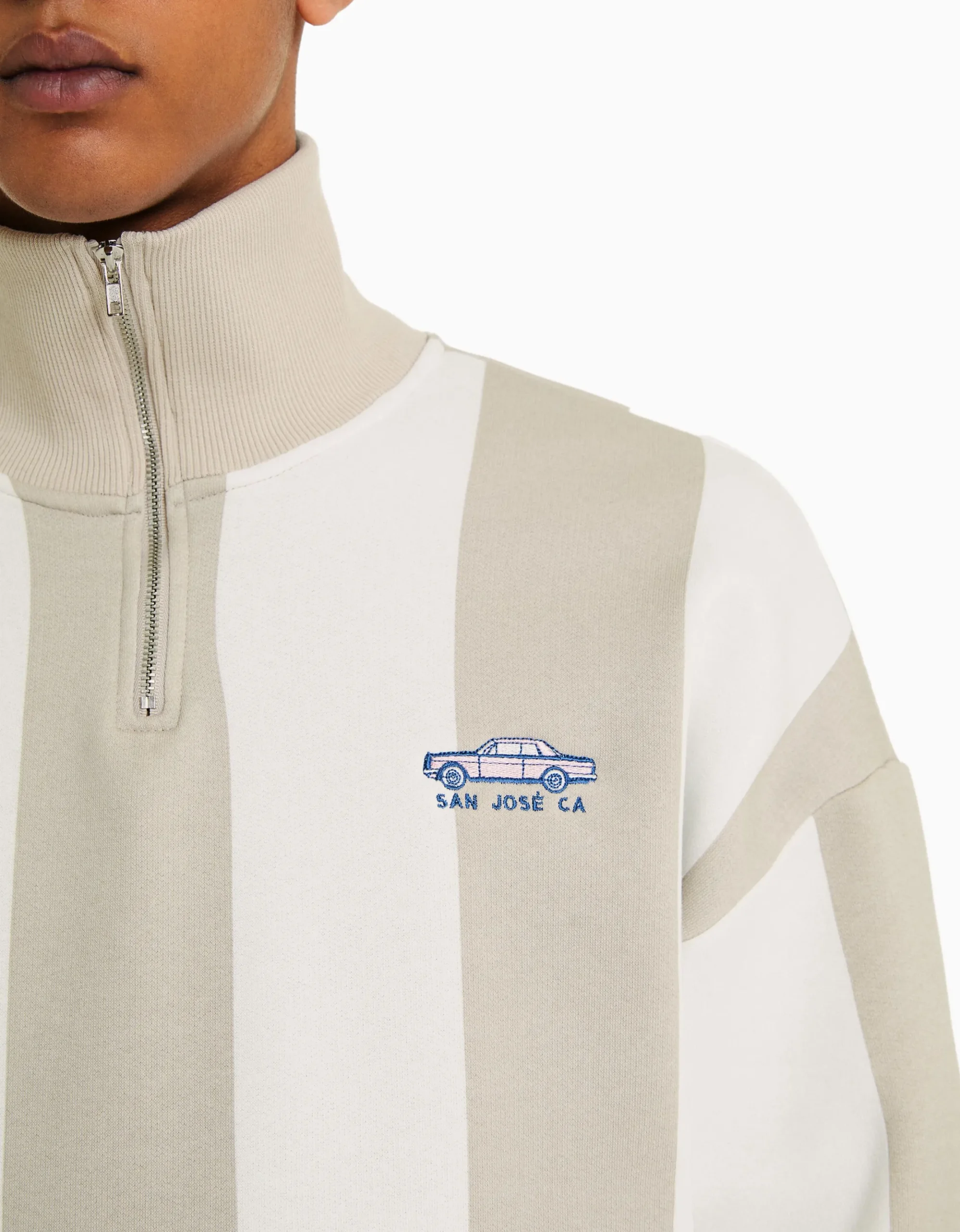 HOMME BERSHKA Sweats*Sweat zippé rayures