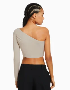 FEMME BERSHKA Tee-shirts*Top asymétrique manche longue
