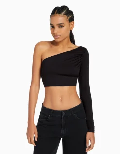 FEMME BERSHKA Best sellers*Top asymétrique manche longue