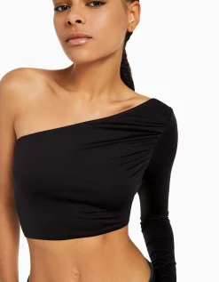 FEMME BERSHKA Best sellers*Top asymétrique manche longue