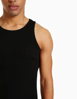 HOMME BERSHKA Vêtements*Top bretelles bord-côte