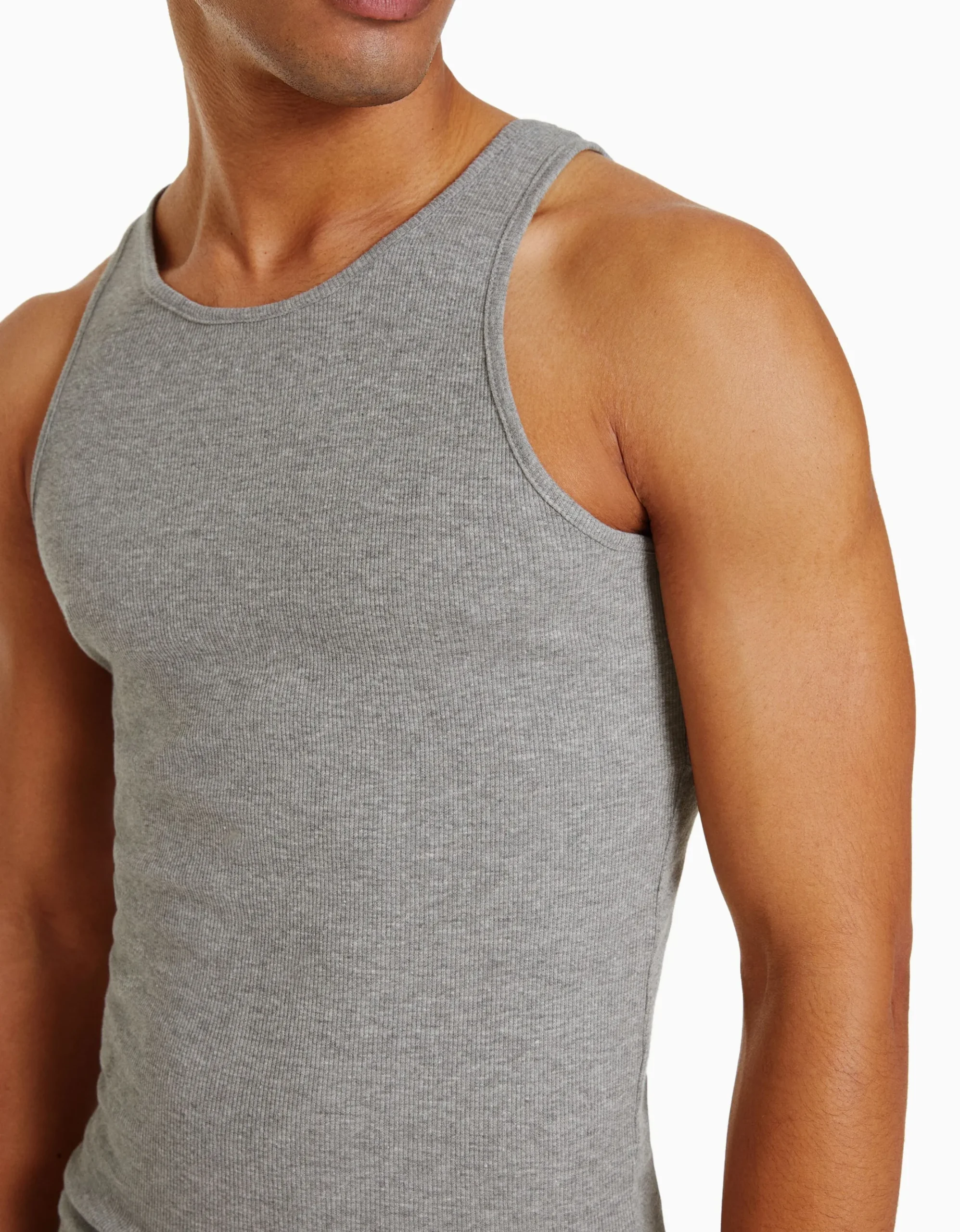 HOMME BERSHKA Vêtements*Top bretelles bord-côte