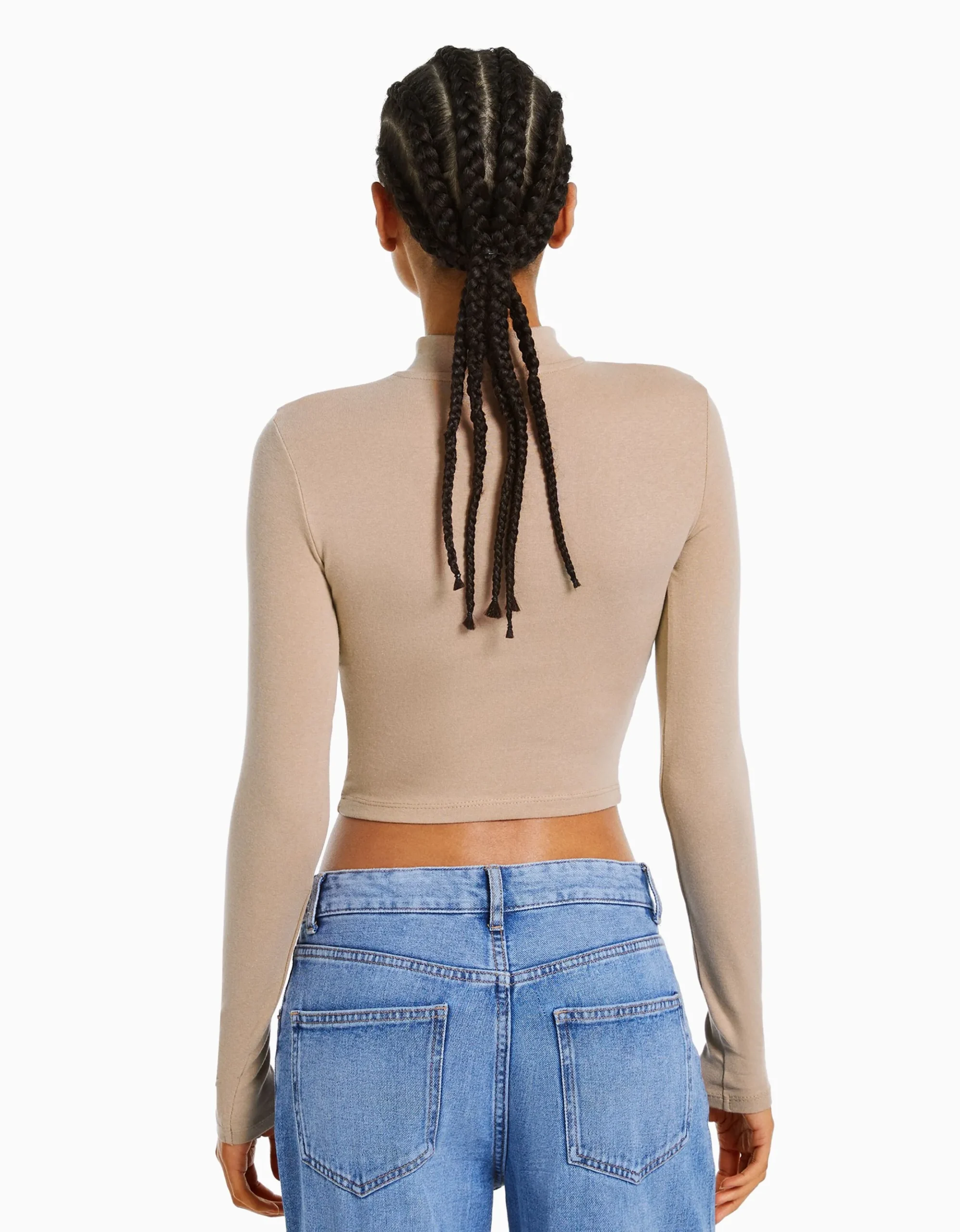 FEMME BERSHKA Tee-shirts*Top col montant manches longues