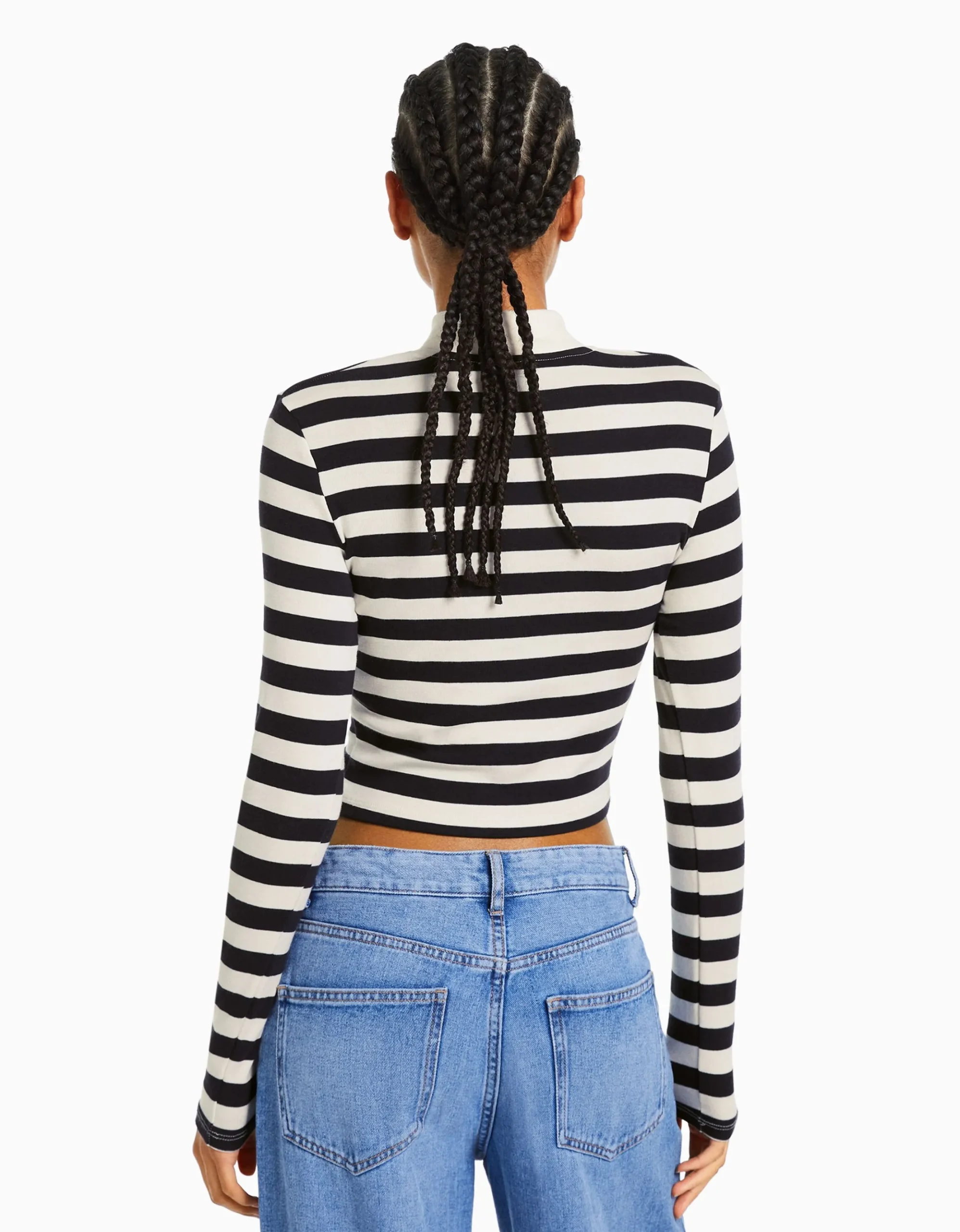 FEMME BERSHKA Tee-shirts*Top col montant manches longues