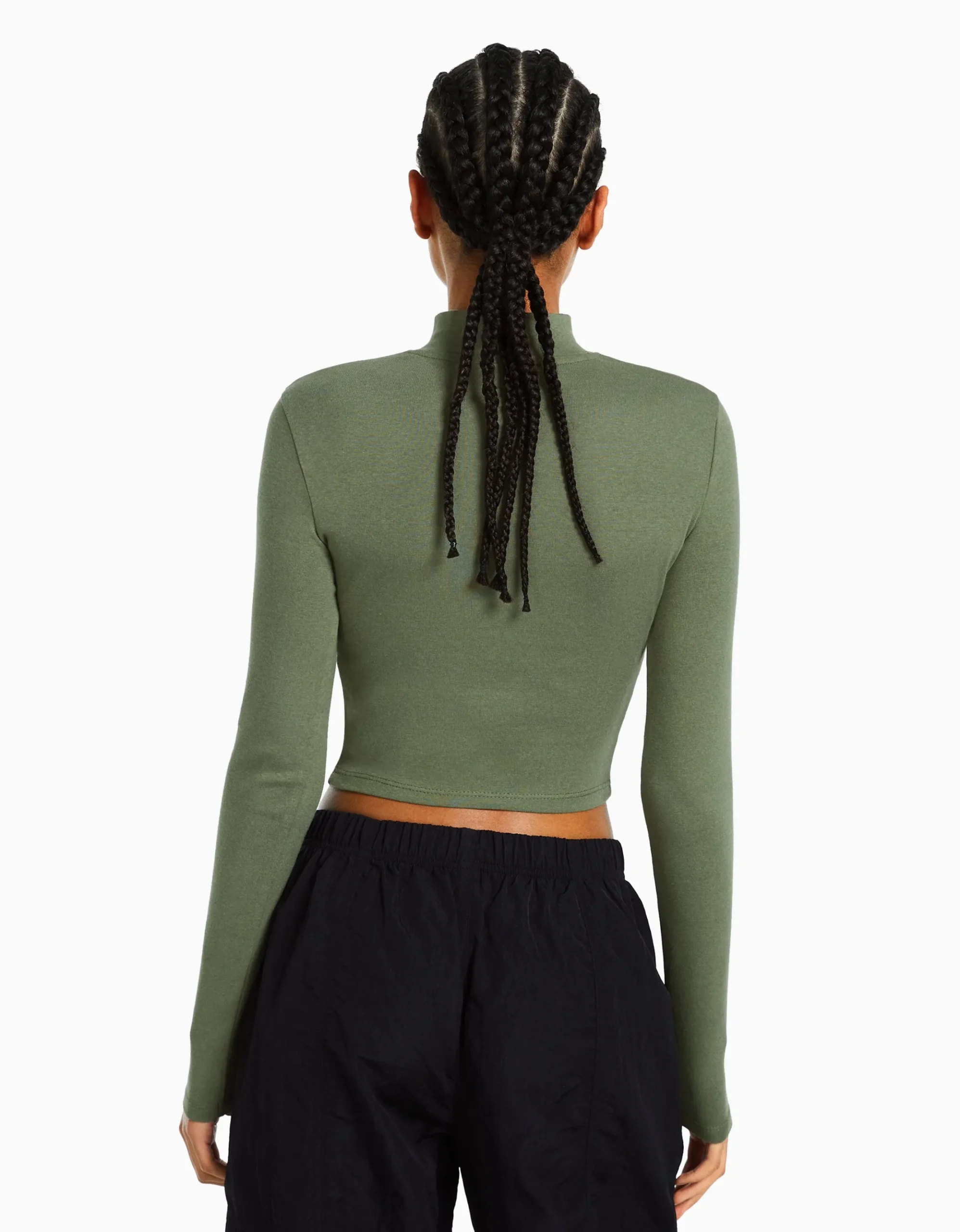 FEMME BERSHKA Tee-shirts*Top col montant manches longues