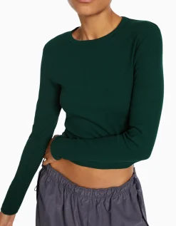 FEMME BERSHKA Personnalisables*Top manches longues bord-côte