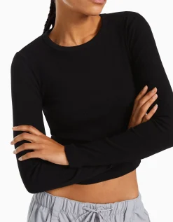 FEMME BERSHKA Personnalisables*Top manches longues bord-côte