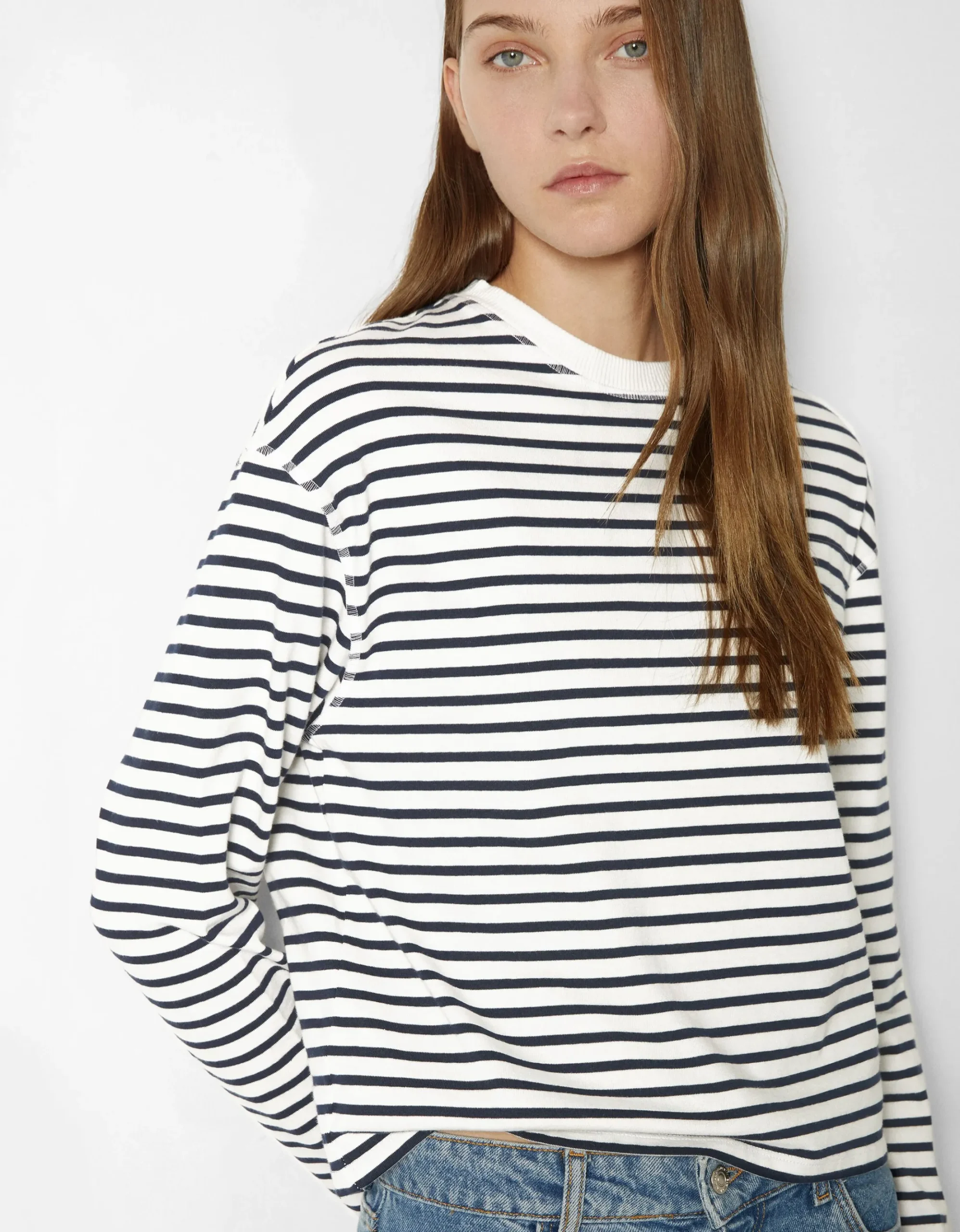 FEMME BERSHKA Tee-shirts*Top manches longues boxy fit rayures