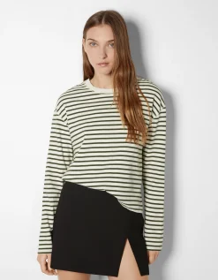 FEMME BERSHKA Tee-shirts*Top manches longues boxy fit rayures