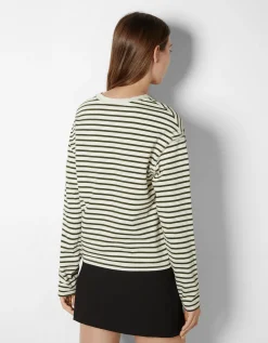 FEMME BERSHKA Tee-shirts*Top manches longues boxy fit rayures