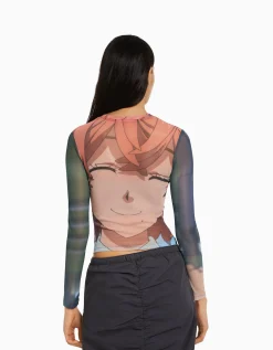 FEMME BERSHKA Vêtements*Top manches longues imprimé TOKYO REVENGERS