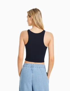 FEMME BERSHKA Tee-shirts*Top sans manches bord-côte