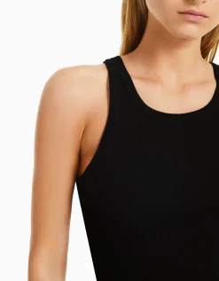 FEMME BERSHKA Tee-shirts*Top sans manches bord-côte