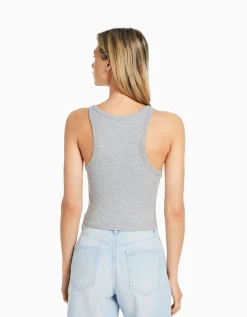 FEMME BERSHKA Tee-shirts*Top sans manches bord-côte