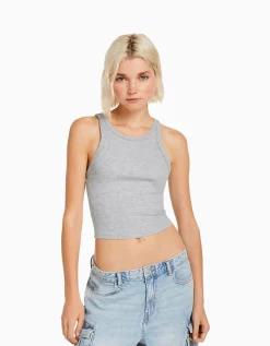 HOMME BERSHKA One Love*Top sans manches bord-côte