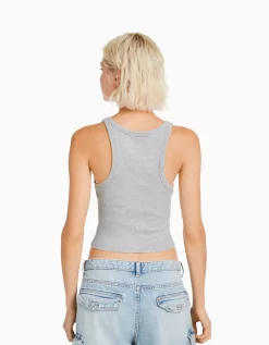 HOMME BERSHKA One Love*Top sans manches bord-côte