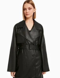 FEMME BERSHKA Party*Trench similicuir