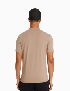 HOMME BERSHKA Tee-shirts*T-shirt à manches courtes et col montant