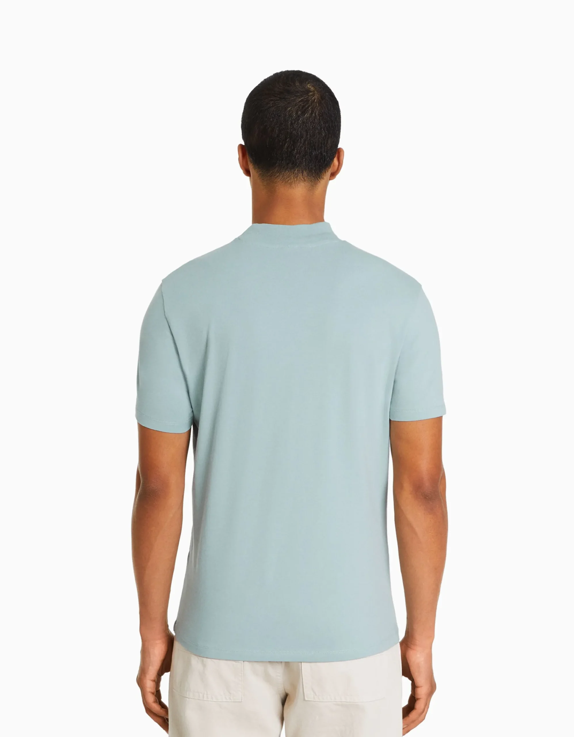 HOMME BERSHKA Tee-shirts*T-shirt à manches courtes et col montant