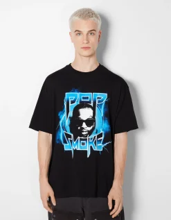 HOMME BERSHKA Vêtements*T-shirt boxy fit Pop Smoke
