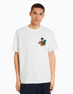 HOMME BERSHKA Vêtements*T-shirt boxy manches courtes