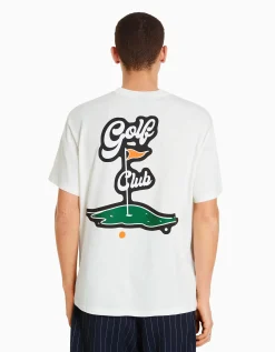 HOMME BERSHKA Vêtements*T-shirt boxy manches courtes