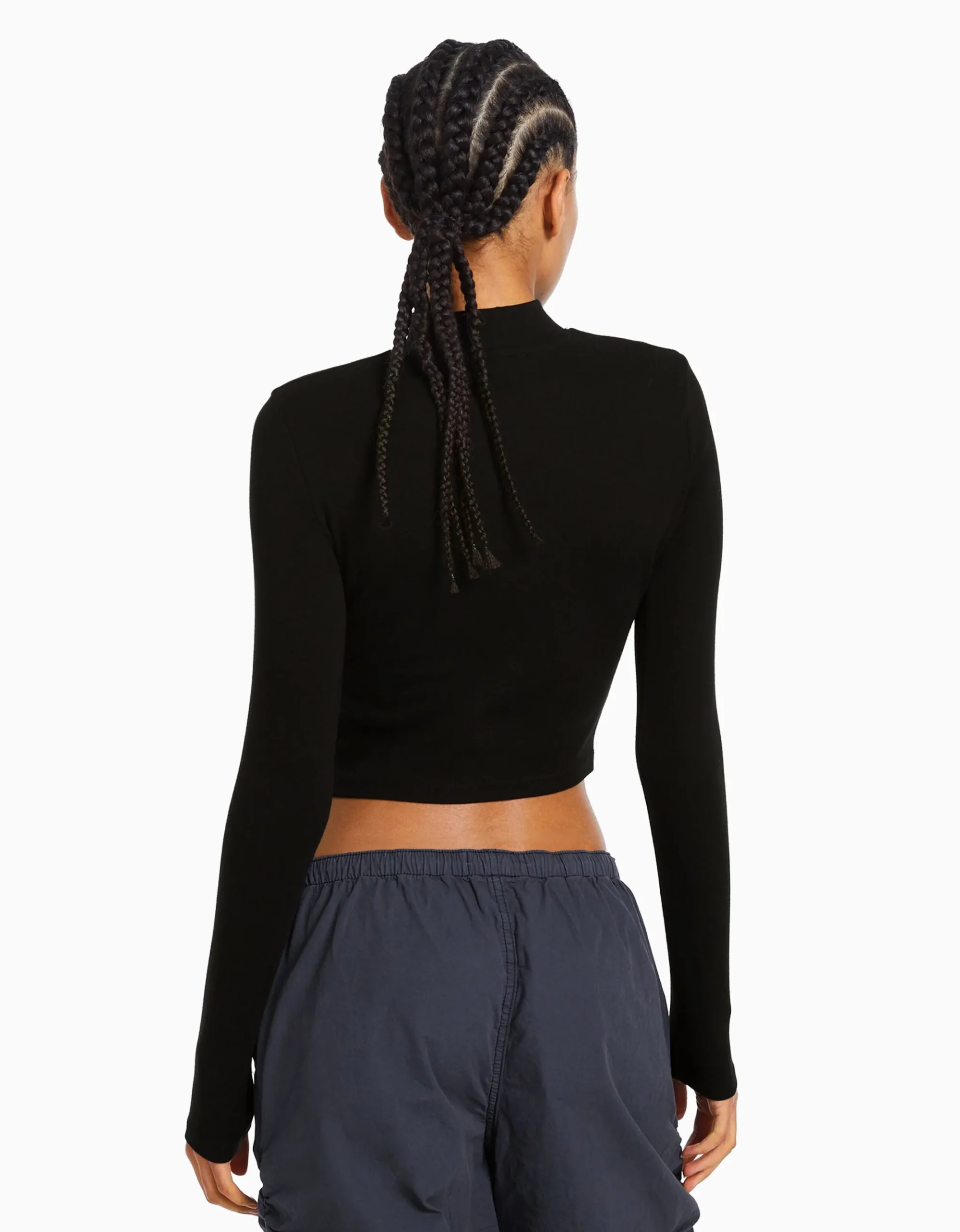 FEMME BERSHKA Tee-shirts*T-shirt col roulé manches longues