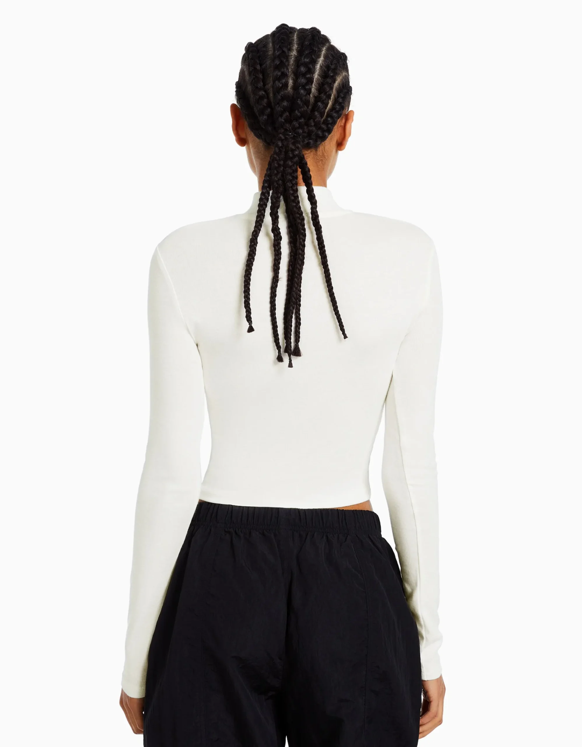 FEMME BERSHKA Tee-shirts*T-shirt col roulé manches longues