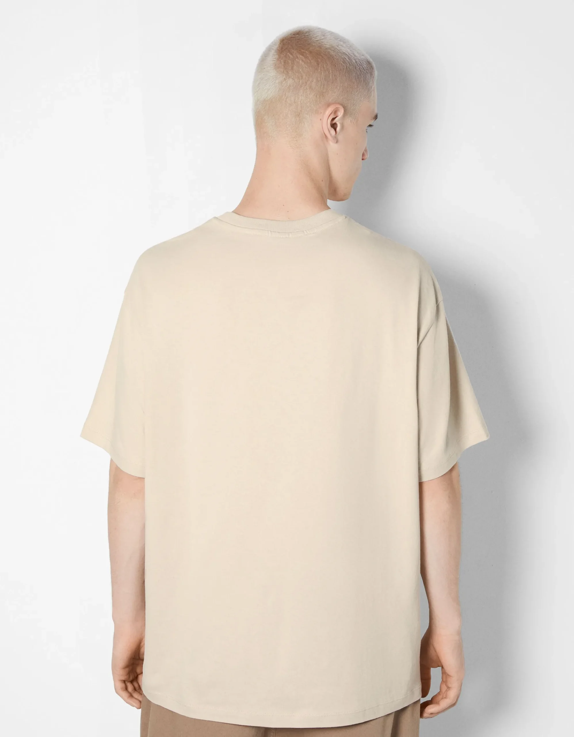 HOMME BERSHKA Tee-shirts*T-shirt manches courtes boxy imprimé racing