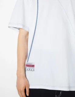 HOMME BERSHKA Tee-shirts*T-shirt manches courtes boxy fit fil contraste