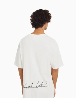 HOMME BERSHKA Chaussures*T-shirt manches courtes boxy fit Kurt Kobain