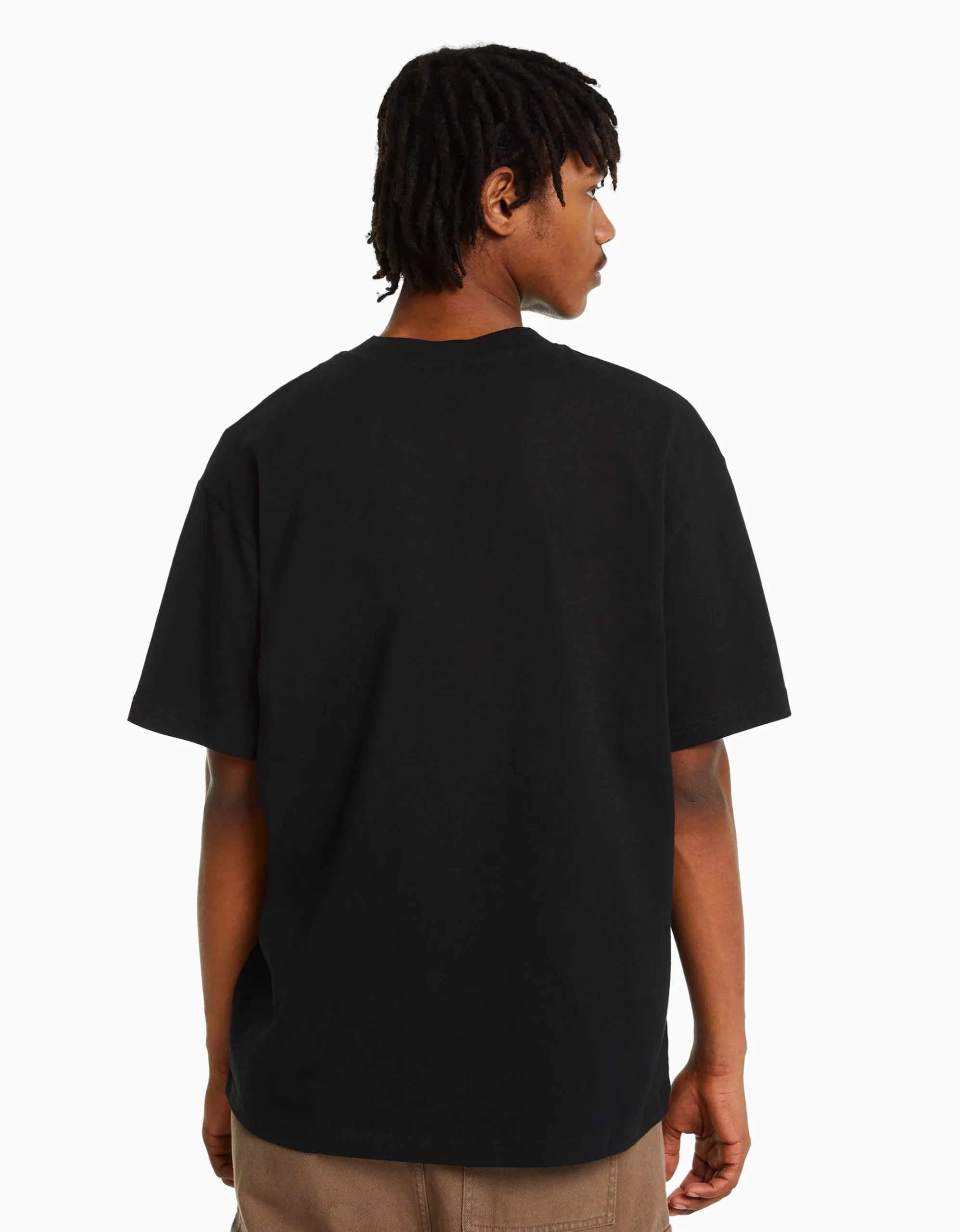 HOMME BERSHKA Vêtements*T-shirt manches courtes boxy fit poche