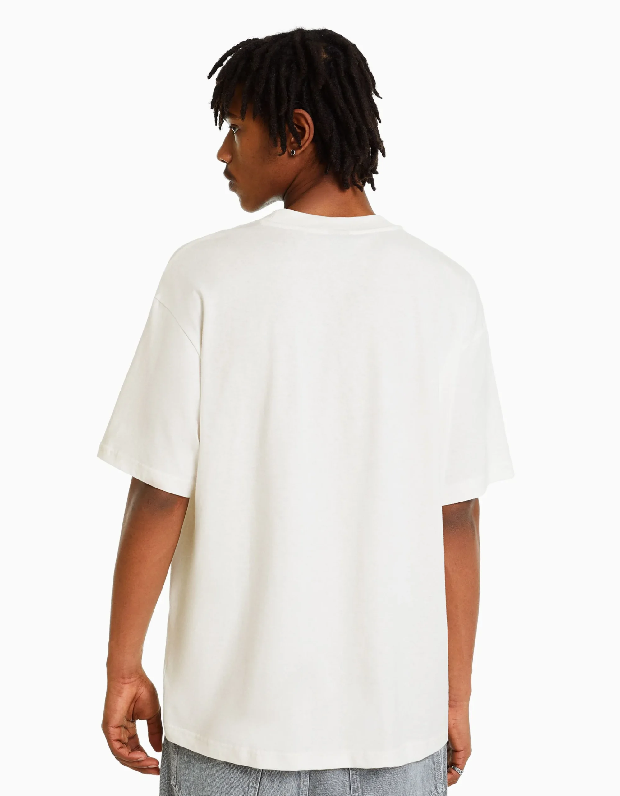 HOMME BERSHKA Vêtements*T-shirt manches courtes boxy fit poche